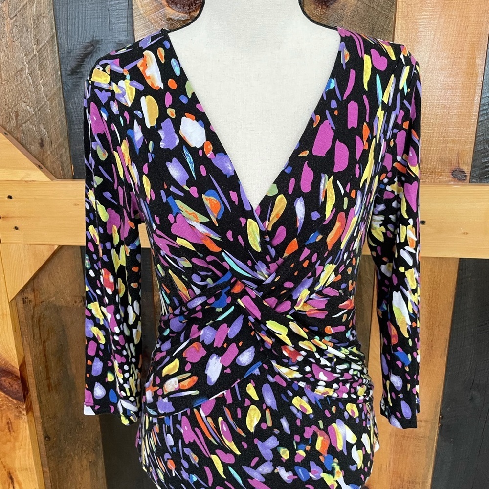 Cable & Gauge petite criss cross style top size M